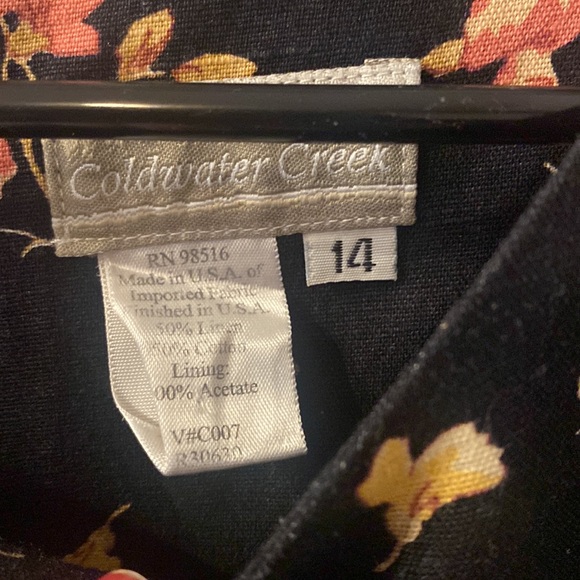 Coldwater Creek floral dress size 14 - Picture 2 of 4
